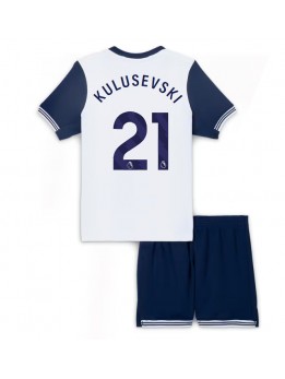 Billige Tottenham Hotspur Dejan Kulusevski #21 Hjemmedraktsett Barn 2024-25 Kortermet (+ Korte bukser)